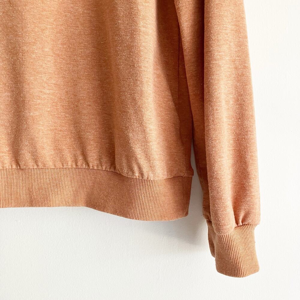 PLS READ Current Air Ruffle Collar Top Sz Medium Orange Long Sleeve Sweatshirt - Picture 7 of 7
